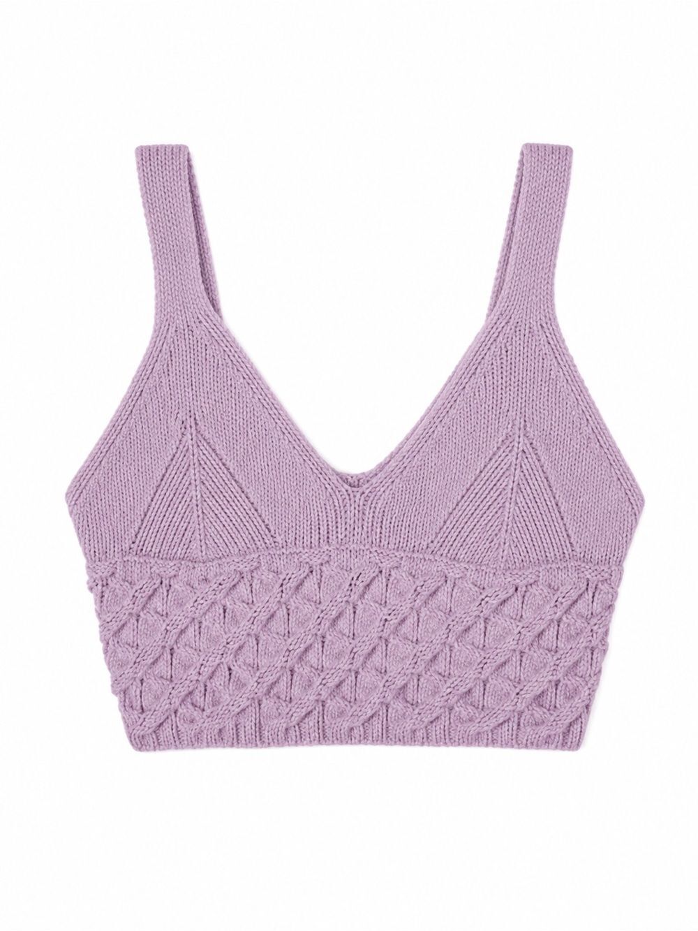 Intimately FP Free People Everyone’s Favorite Swit Knit Crop Brami L Lavender